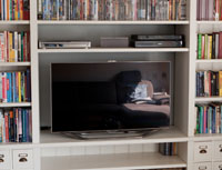 Boekenkast met tv-vak