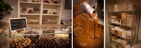 Chocolaterie winkel interieur